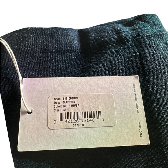 EDWIN Maddox Slim Fit Jeans | Size 36 x 32 | Dark Wash | NWT - Picture 8 of 9